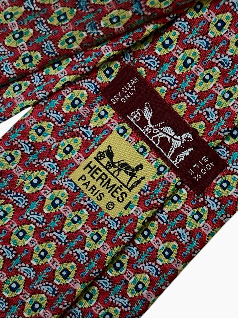 HERMÈS silk tie